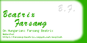 beatrix farsang business card